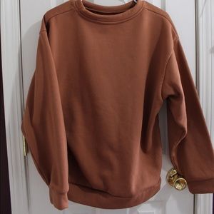 Fleece lined crew neck